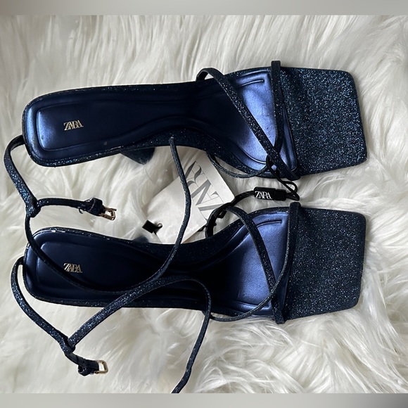 ZARA NWT SPARKLE HEELS - Picture 3 of 4